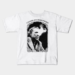 Charles Bukowski Smoking Vintage Kids T-Shirt